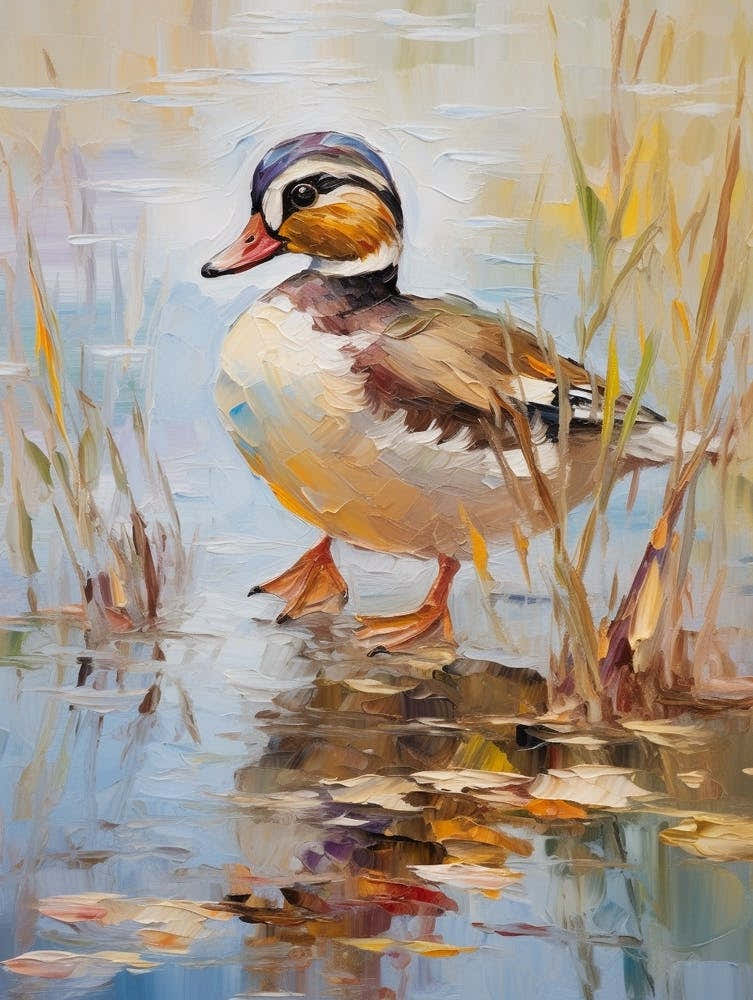 Bird Painting Wood Duck 3