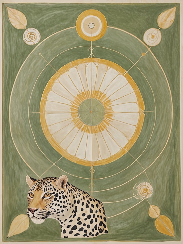 Leopard in einem Kreis