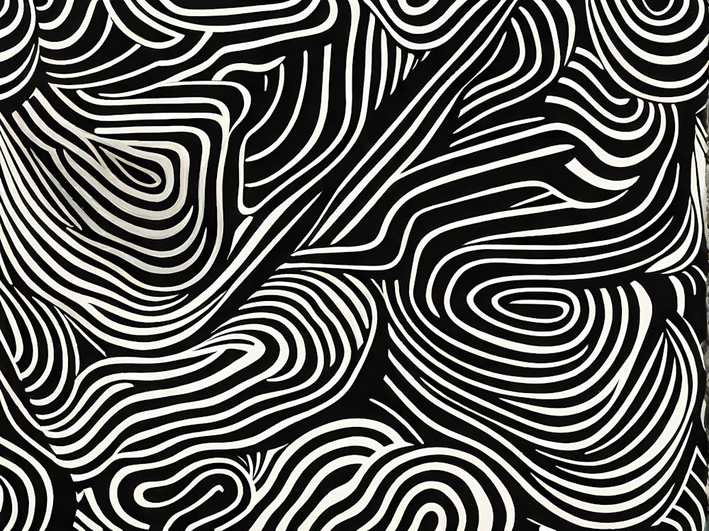 Retro Inspired Linocut Abstract Shapes Black And White Colors Minimal Make Sure There Is No Str 240915788