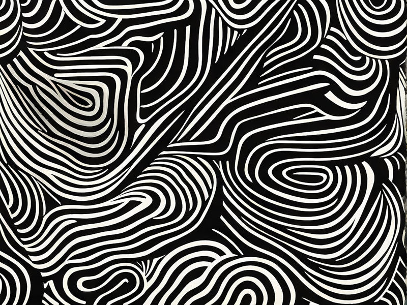Retro Inspired Linocut Abstract Shapes Black And White Colors Minimal Make Sure There Is No Str 240915788