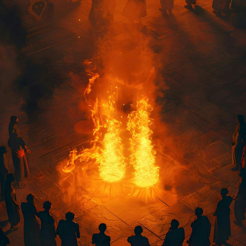Group Of People Around A Fire