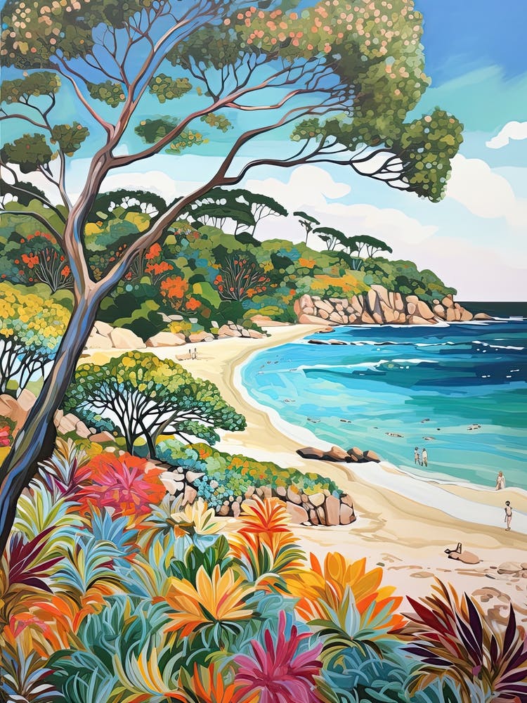 Little Cove Beach, Australia, Matisse And Rousseau Style 4
