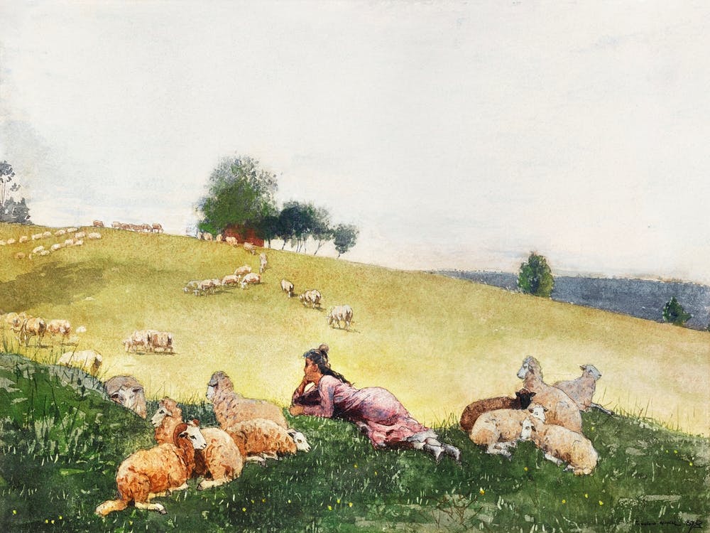 Shepherdess Of Houghton Farm (1878), Winslow Homer