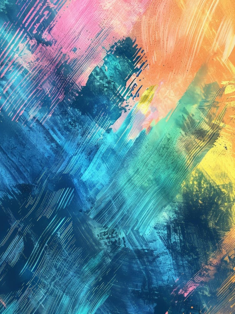 Abstract Background With Colorful Brush Strokes