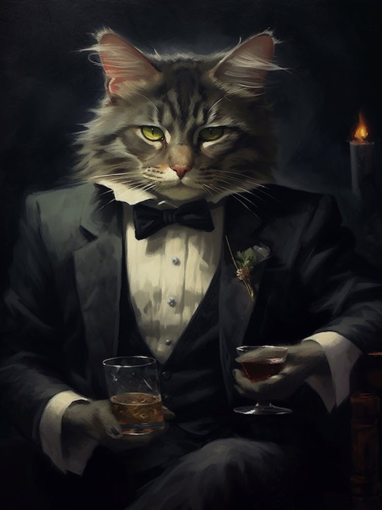 Gangster Cat Norwegian Forest Cat
