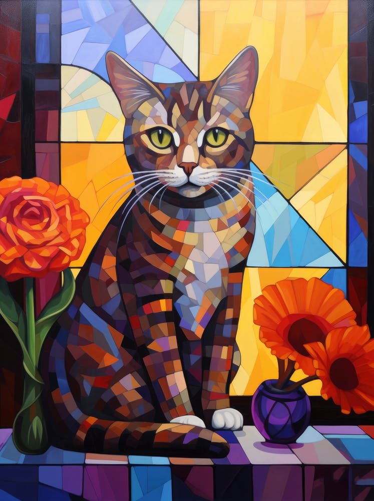 Cat In Front Of Window