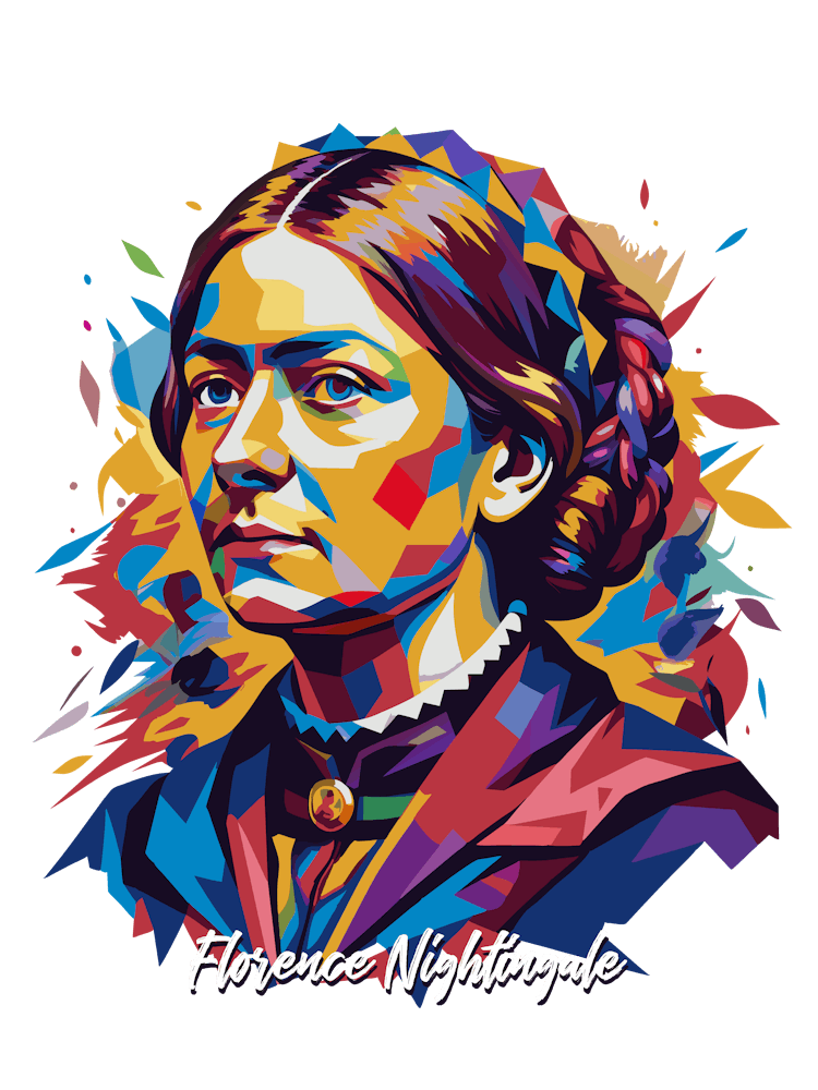 Florence Nightingale 03 Portrait WPAP Pop Art