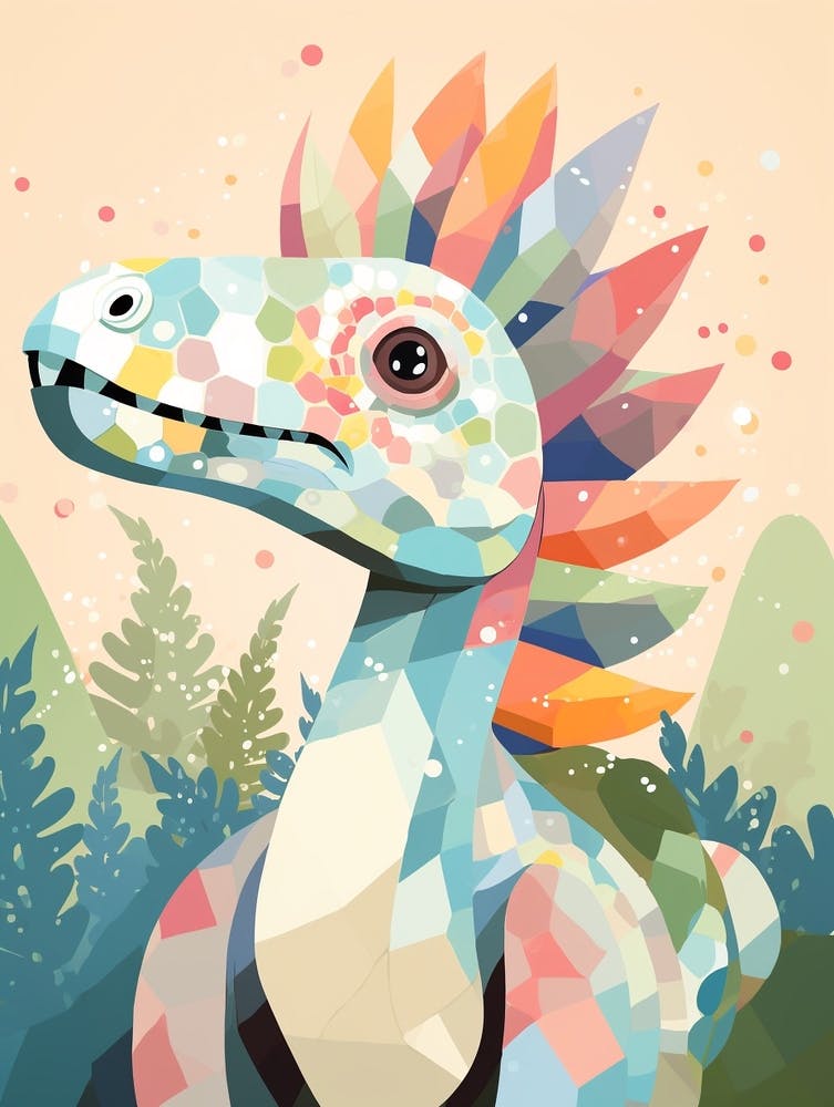 Colourful Dinosaur Lambeosaurus 2