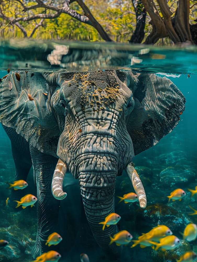 Elephant In The Water
