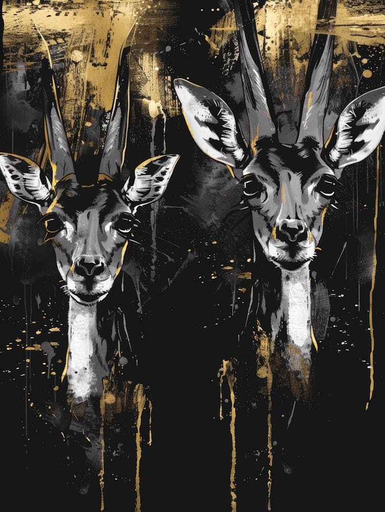 Antelopes Canvas Print