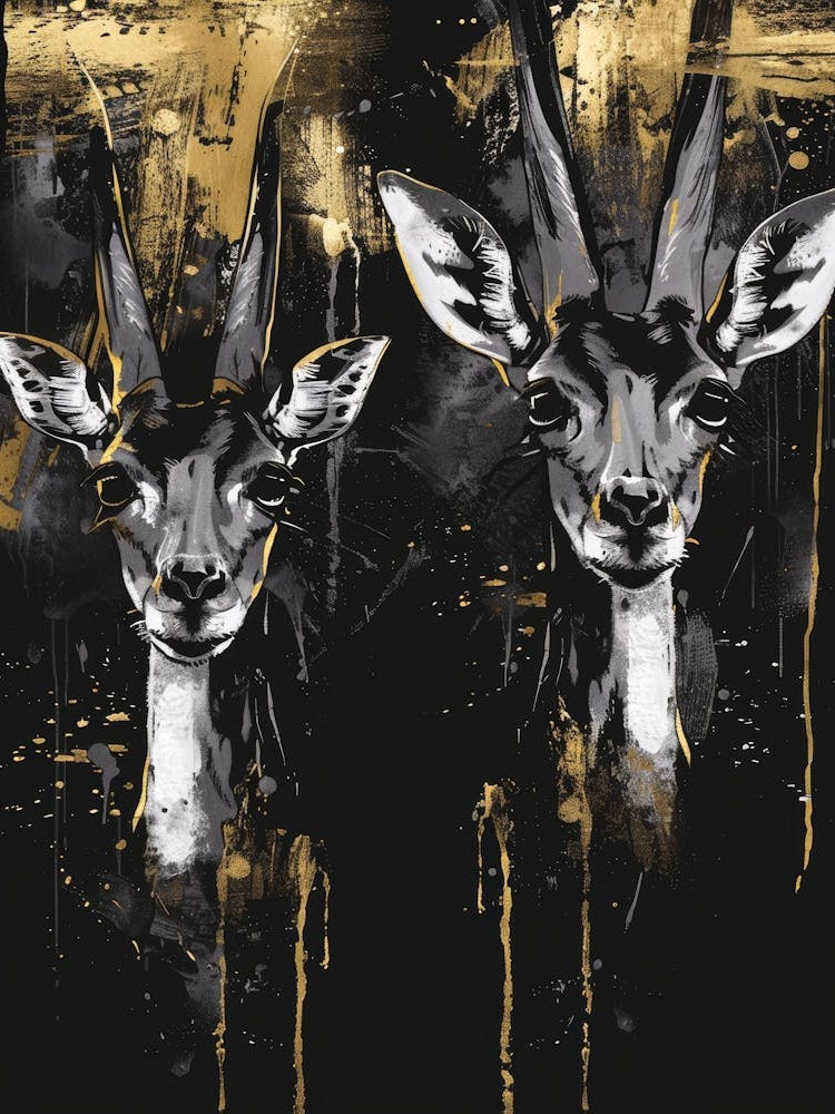 Antelopes Canvas Print