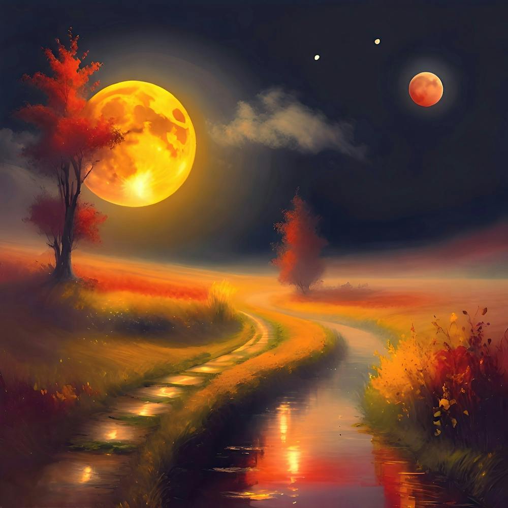 La luna  e marte