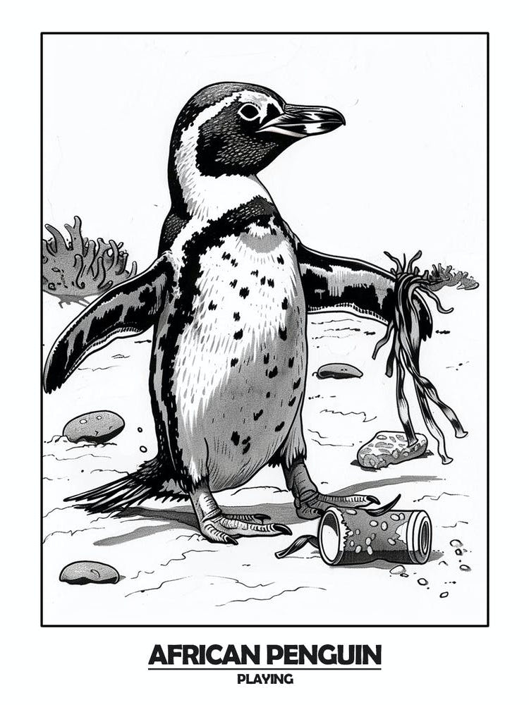 Penguin Playing Poster 1