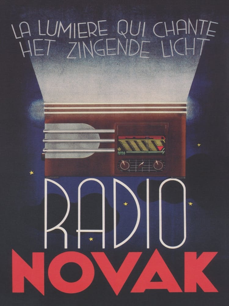 Vintage Radio Advertisement Poster