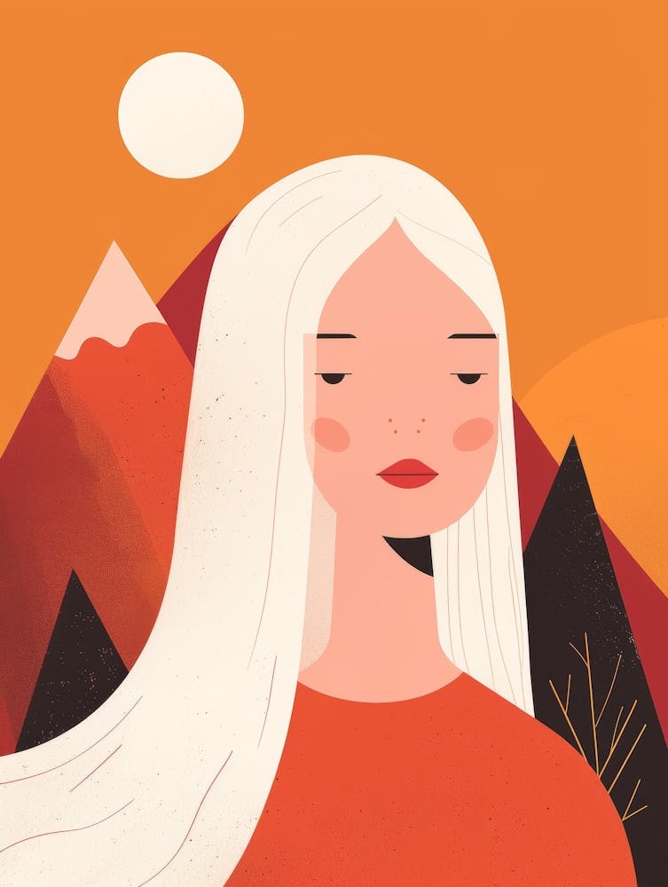 Girl With White Hair 1