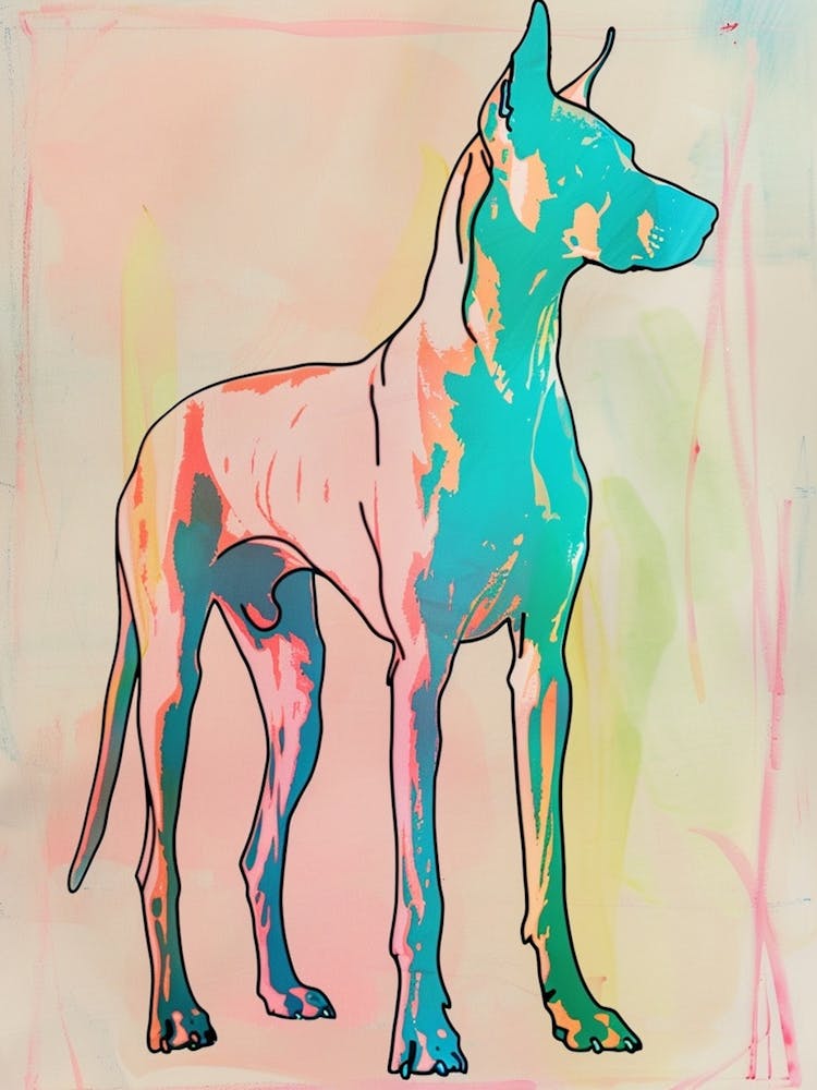 Dog Watercolour Silhouette