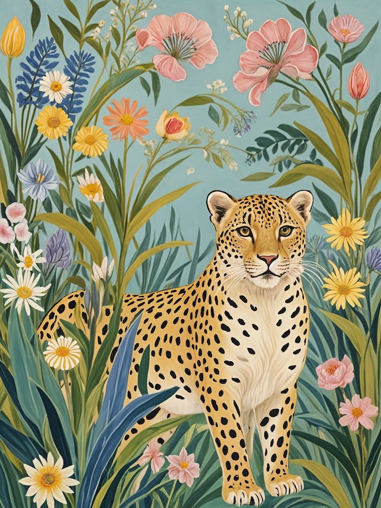Pastell Leopard In Der Wildnis