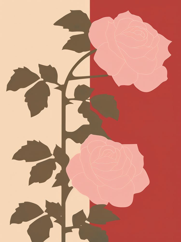 Roses Flower Big Bold Illustration 3