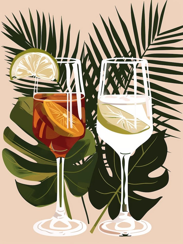 Tropical Drink Vector Illustration