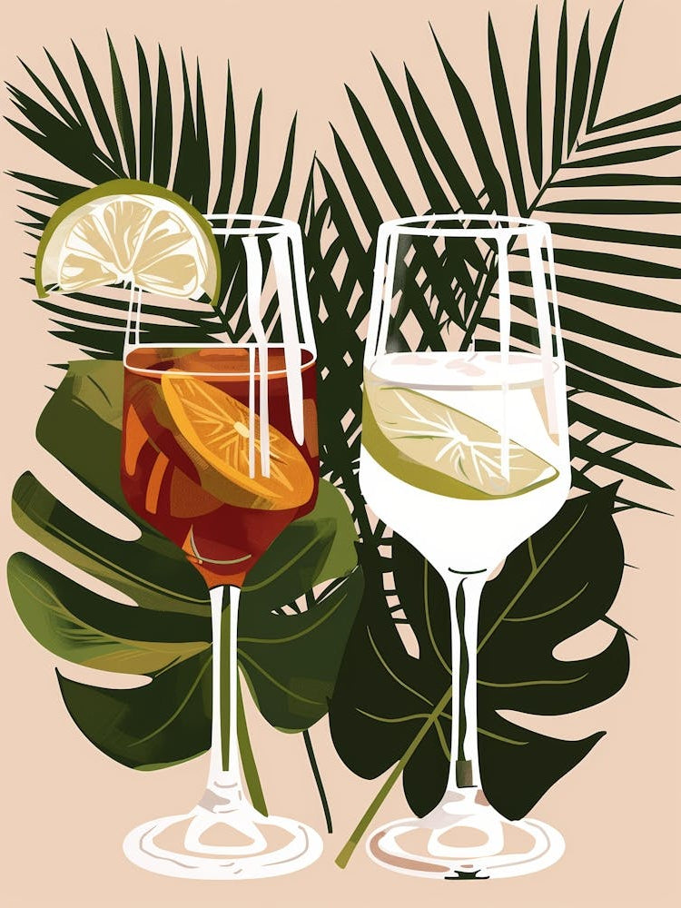 Tropical Drink Vector Illustration