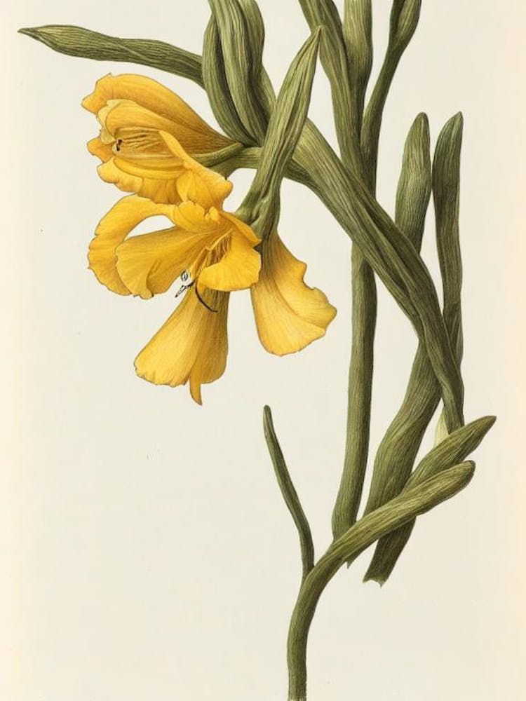 Freesie Vintage Botanische Blume 2