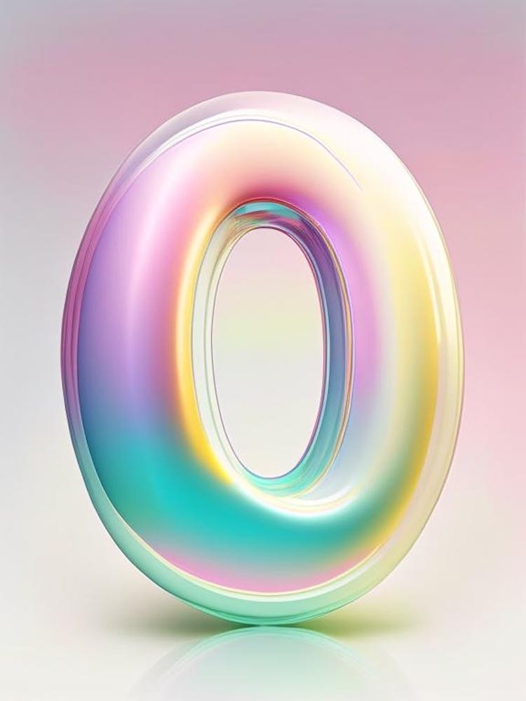 O, Alphabet Bubble Rainbow 4