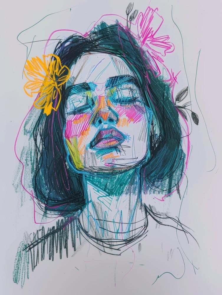 Girl With Flowers 13