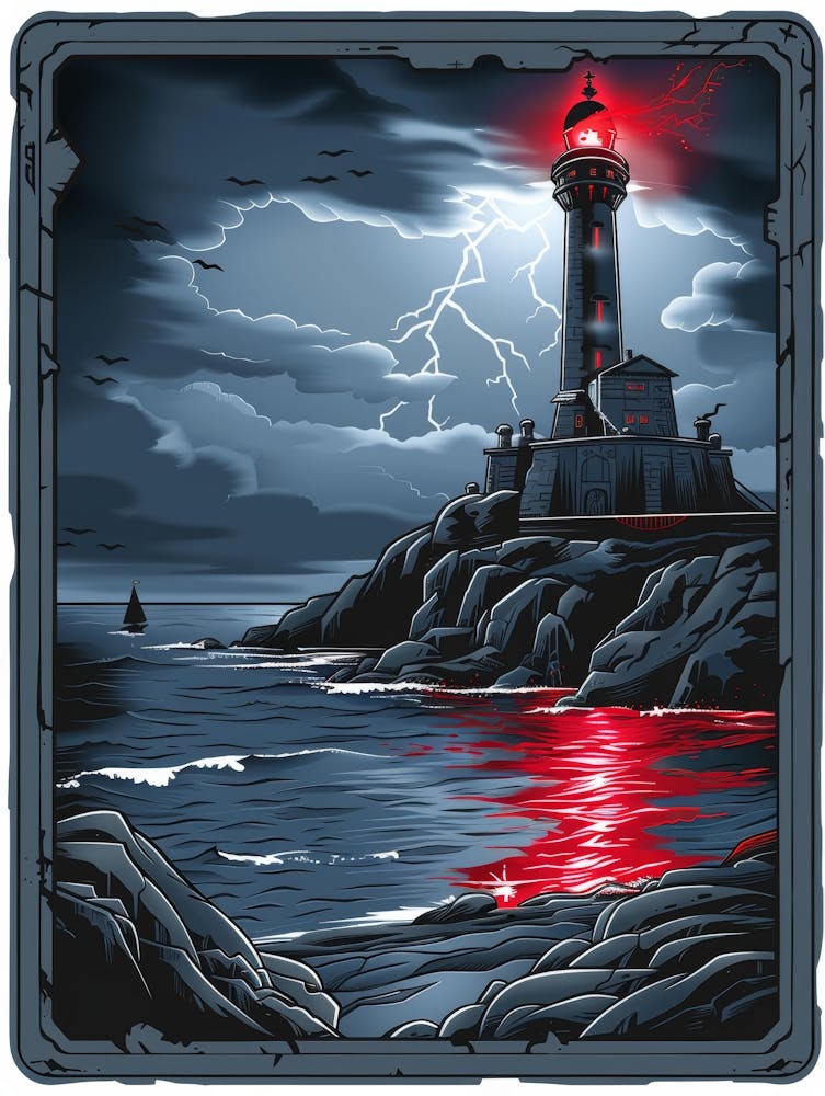 Lighthouse At Night 1