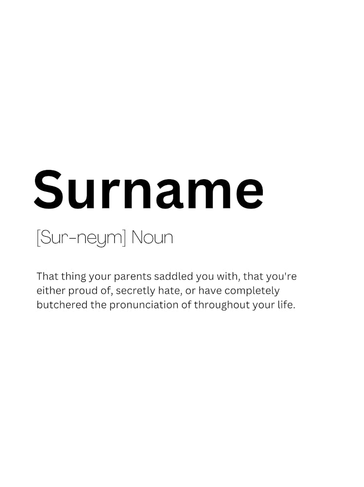 Surname Definition Meaning