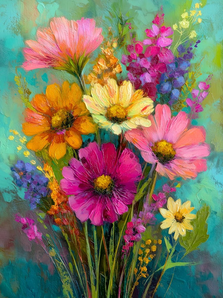 Colorful Flowers nature flora art