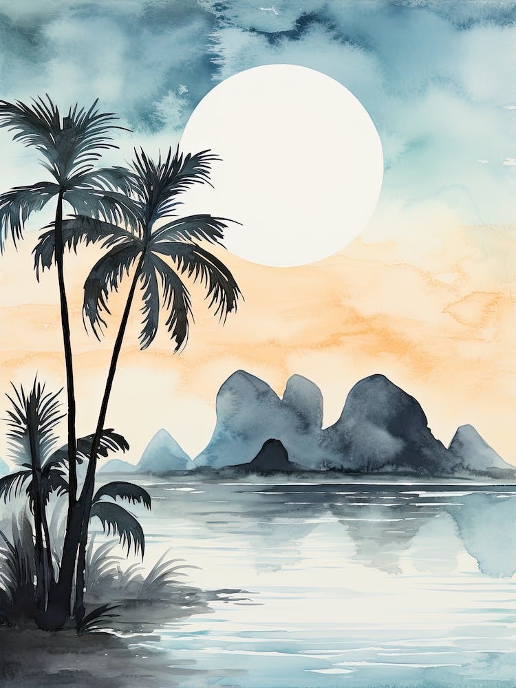 Watercolour Of El Nido   Palawan Philippines 0