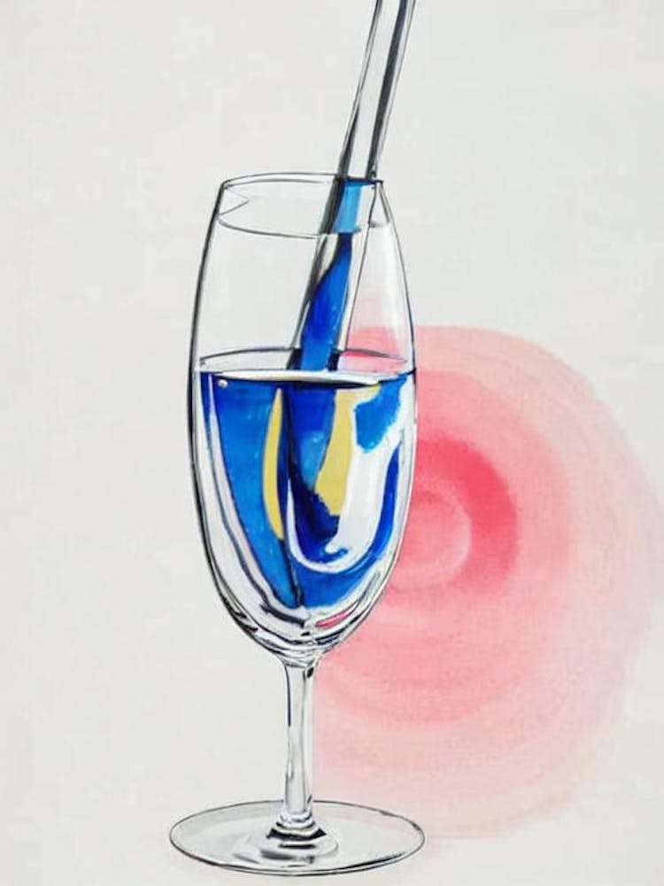 Alabama Slammer Picasso Line Drawing Cocktail Poster