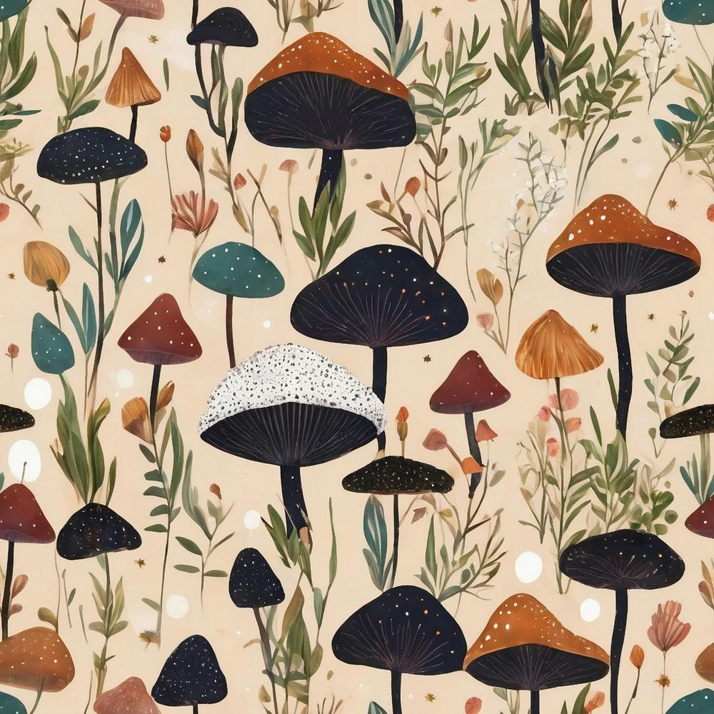 Whimsical Mushrooms pattern