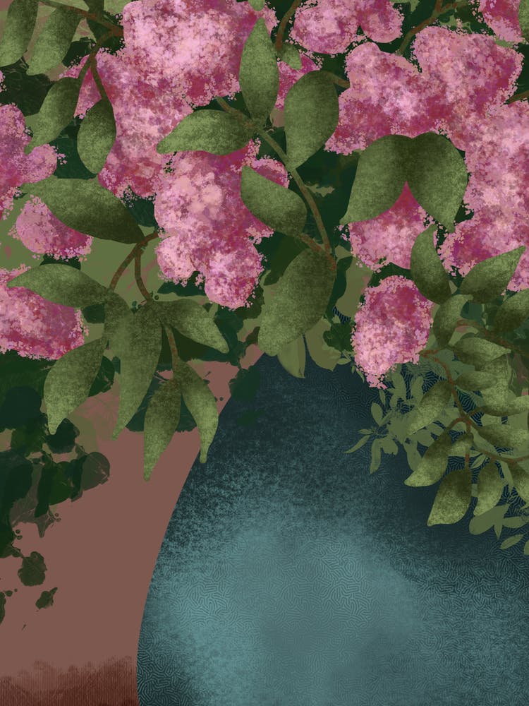 Lilacs Flowers In A Vase