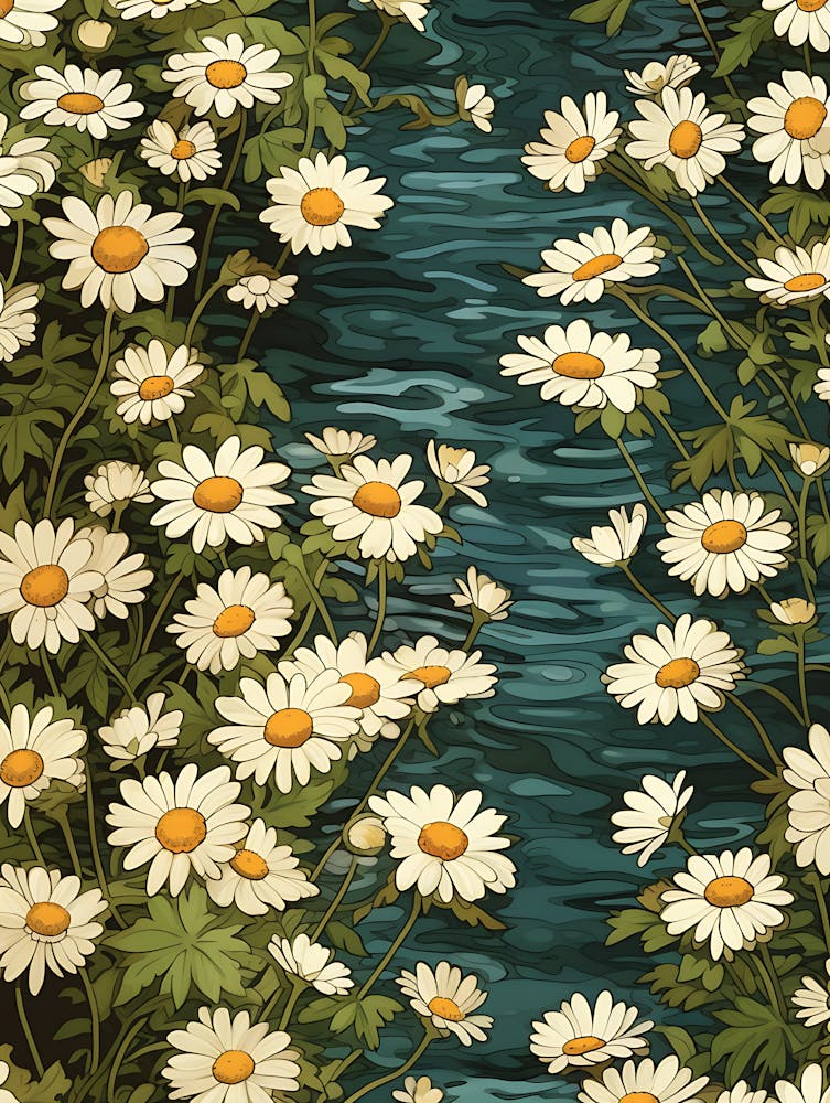 Daisy Flowers In The Water