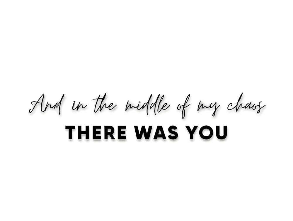 And in the Middle of My Chaos, There Was You" Quote