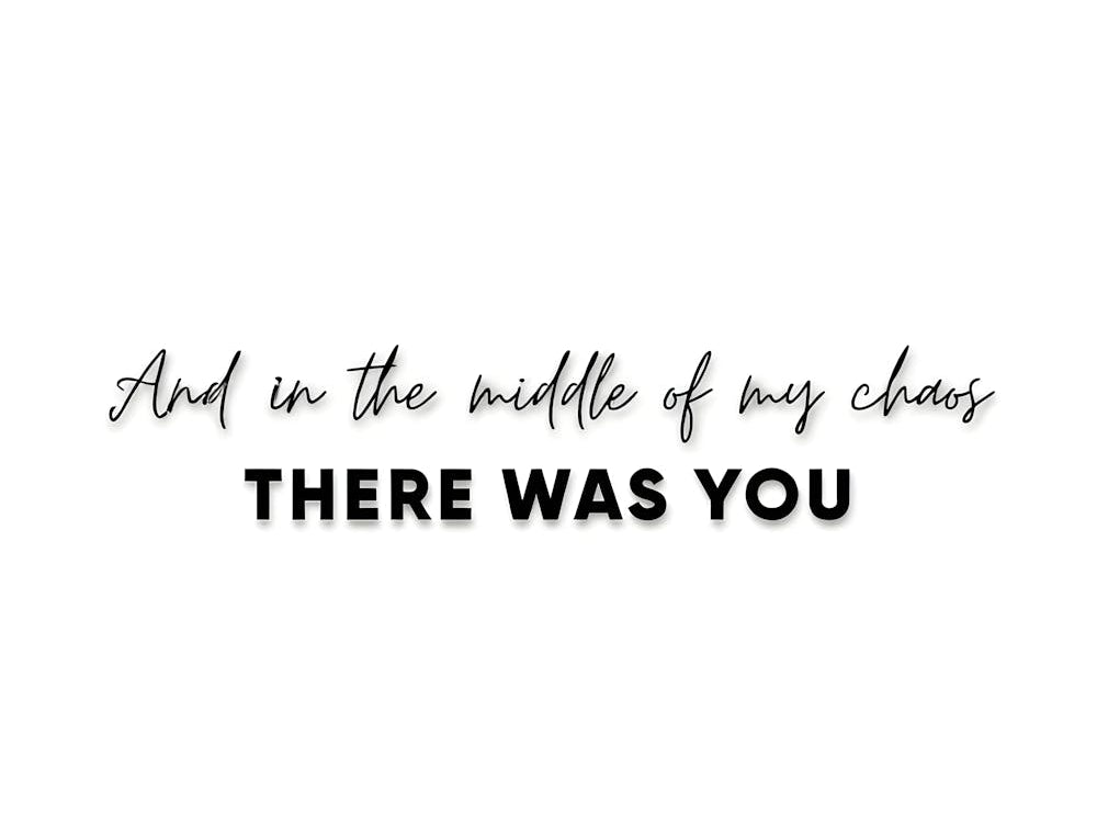 And in the Middle of My Chaos, There Was You" Quote