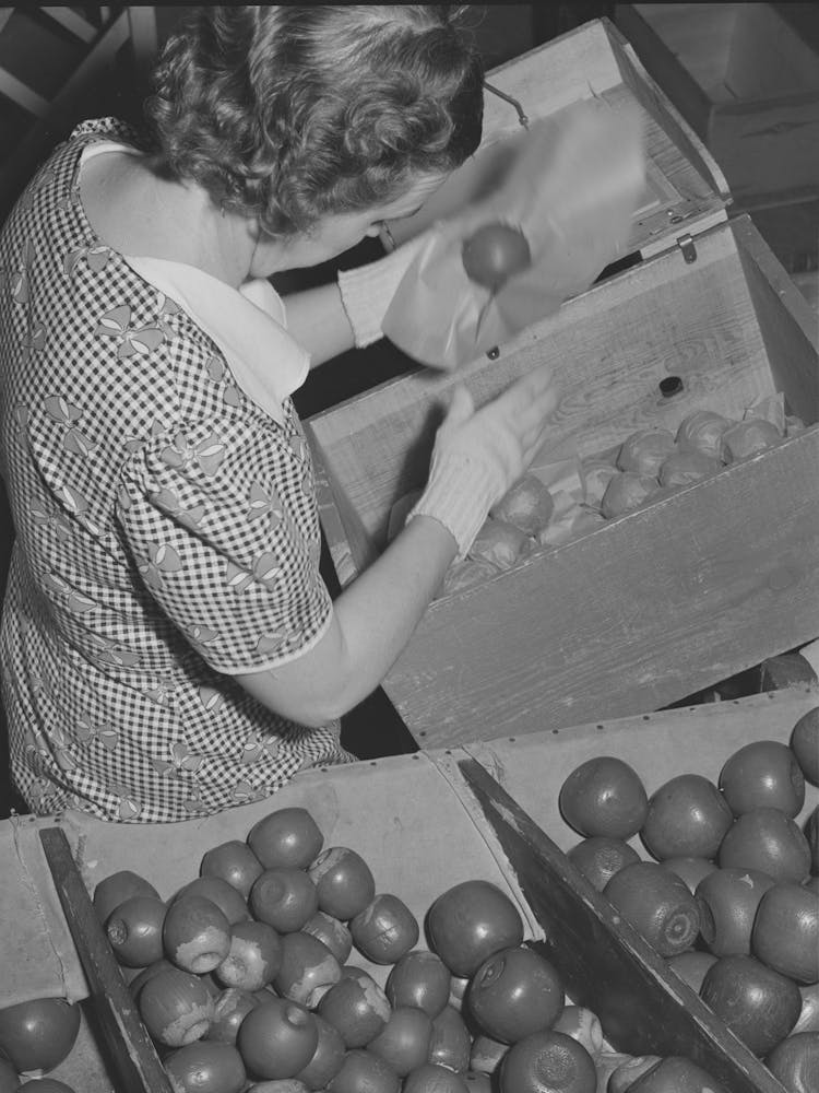 Bäuerin, die im FSA (Farm Security Administration) Wanderarbeiterlager für Bauernfamilien lebt, Yakima