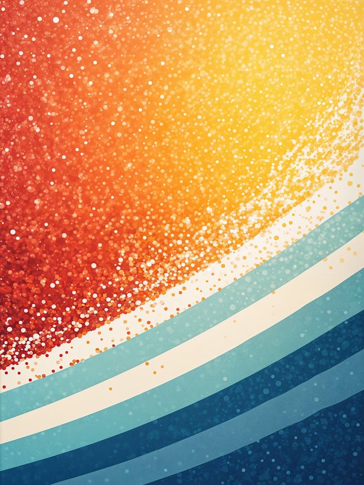 Abstract Sunset with Stripes