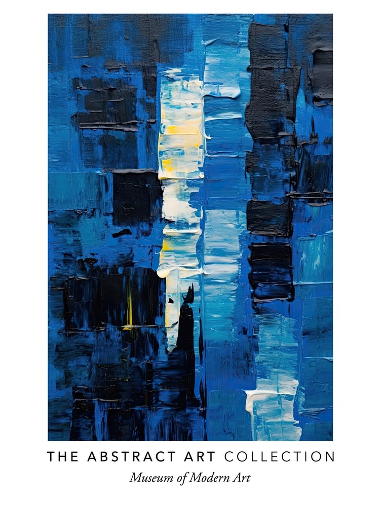 Blue Texture Abstract 2 Exhibition Poster