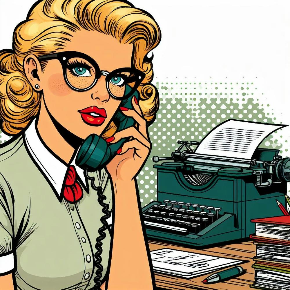 Pop Retro Office Woman