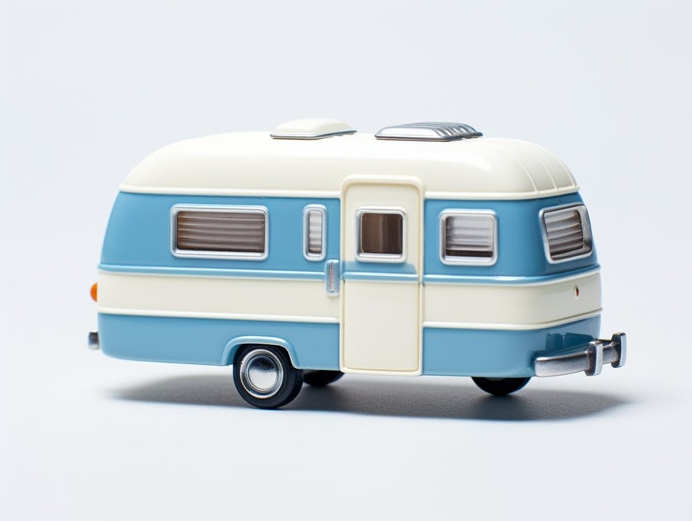 Toy Car Blue Camper 3