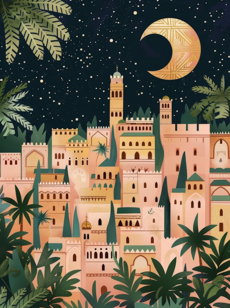 Arabische Stadt bei Nacht 1