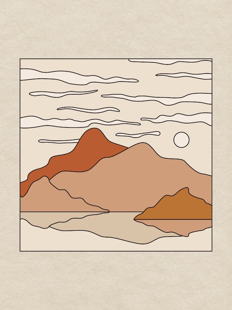 Abstract Mountain Reflection