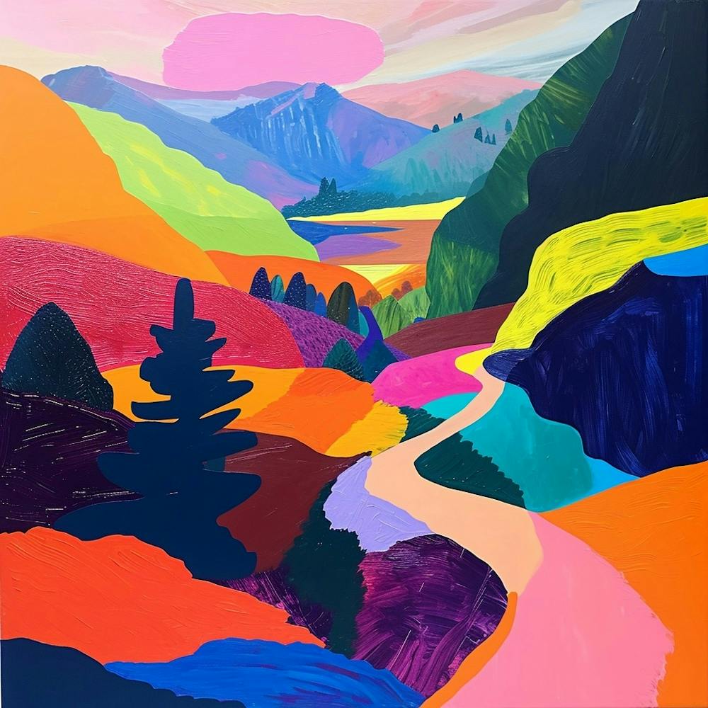 Colourful Abstract Sequoia National Park Usa 6