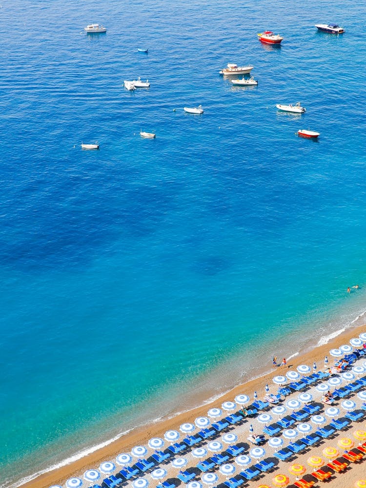 Positano Colourful Beach View