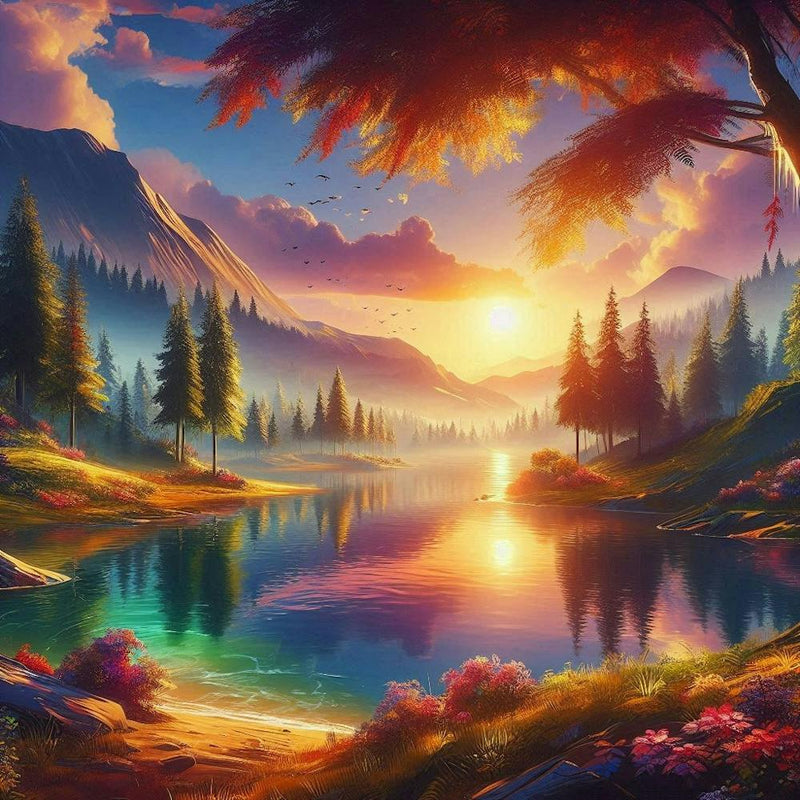 Sunset In The Forest 70