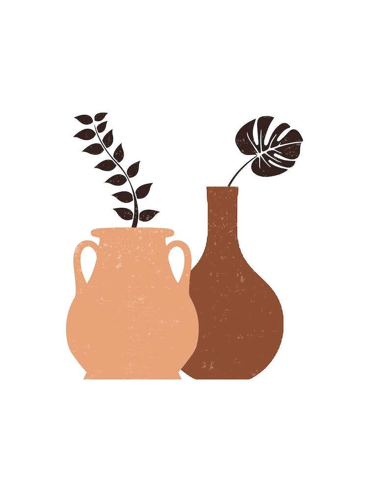 Minimal Brown Vases