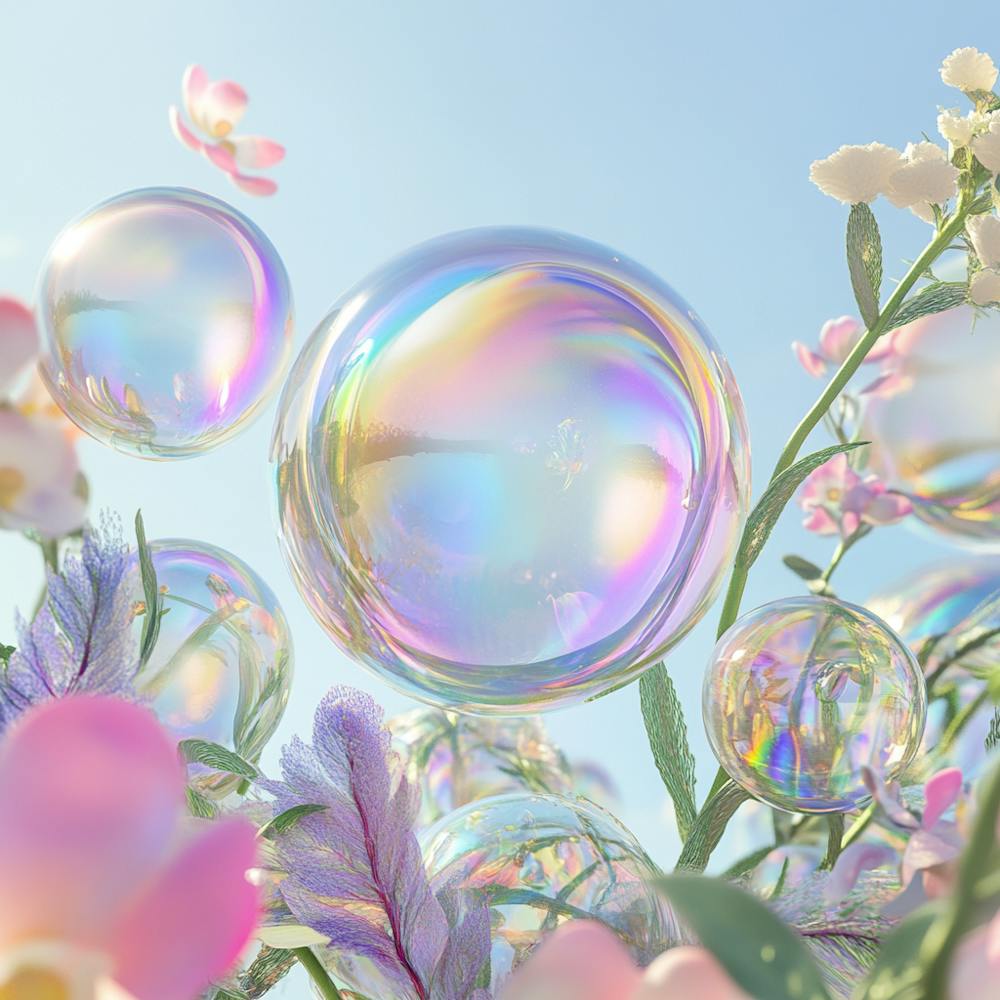 Rainbow Bubbles in the Air
