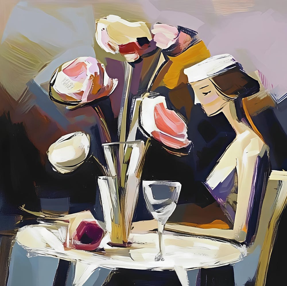 Woman At A Table 1